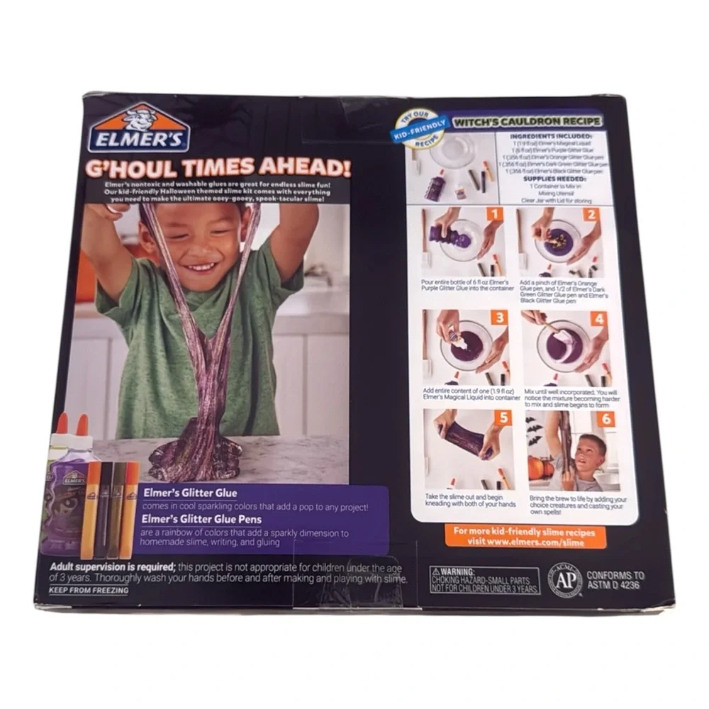 Halloween Slime Kit with Glitter Glue and Magical Liquid